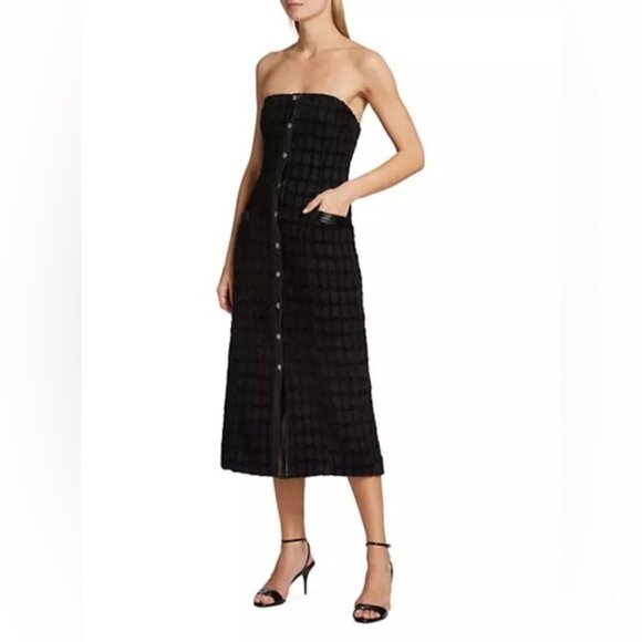En Saison Melbrooke Tweet Midi Dress Black